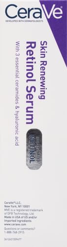 CeraVe Anti Aging Retinol Serum For Face, Encapsulated Retinol With Hyaluronic Acid, Niacinamide & Ceramides, Smooths Wrinkles & Fine Lines, Gentle Skin Brightening Serum, Fragrance Free, 1 Oz