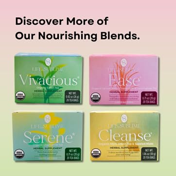 Life by Sublime - Vivacious USDA Organic Green Tea, 20 Tea Bags, Caffeinated, Antioxidant-Rich, Supports Skin Health and Immune System, Less Bitter, Premium Brazilian Harvest