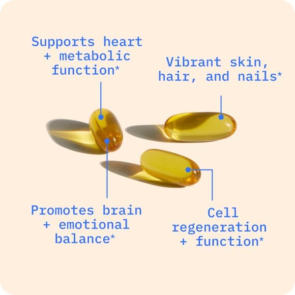 BodyBio Omega Oils 3 & 6 - Essential Fatty Acids for Brain and Heart Health | Organic Safflower and Flax Seed Oil Blend | Cold-Pressed Oils | DHA EPA | Balance Oil 180 Softgel