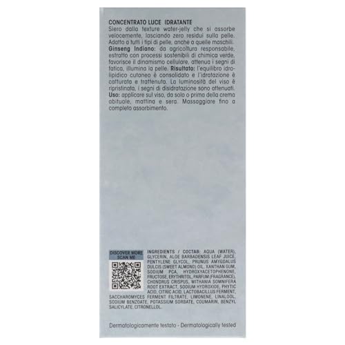 Moisturizing Light Concentrate Serum, 1.01 oz - Facial Moisturizer with Aloe Vera, Sweet Almond Oil - Brightening Face Serum for Dry Skin