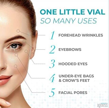 Instantly Ageless - Instant Face Lift Cream - Skin Care for Anti Aging face cream - Wrinkle Tightener - Instant Under Eye Bags Remover - Facelift in a Box of 25 Vials
