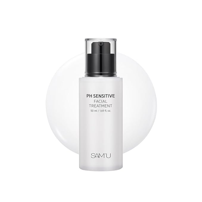SAM'U pH Sensitive Facial Treatment – Nourishing, Hydrating Facial Treatment with Ceramides – Korean Skin Care Treatment Face Serum – 1.69 Fl Oz