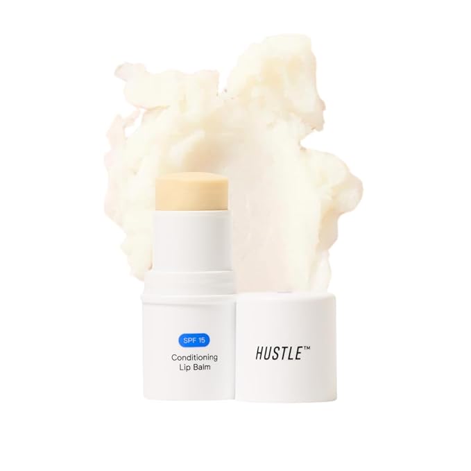 Hustle Beauty Conditioning Lip Balm with SPF 15 – Hydrating, Peppermint-Infused Lip Care with Shea Butter, Avocado Oil, Vitamin E for All Skin Types