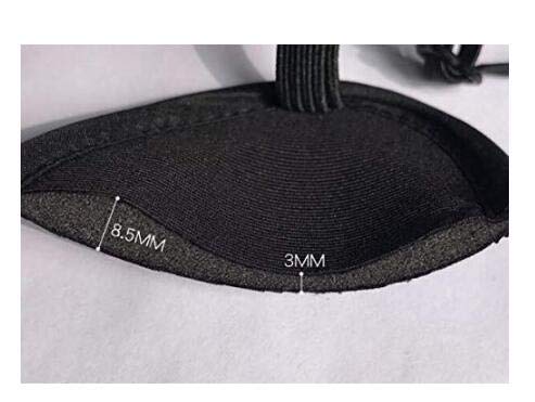 Black Eyepatch-Comfortable Adjustable Concave Shape Single Eye Mask Amblyopia Corrected Visual Acuity Recovery Eye Patch Mask Cover Pads for Lazy Eye/Amblyopia/Strabismus Recovery size S for Kids