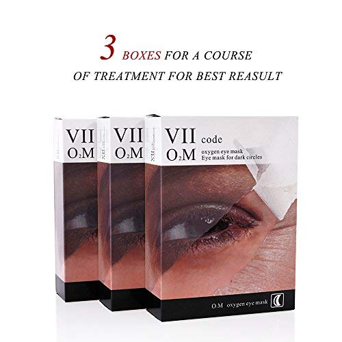 O2M Oxygen Eye Pads for Dark Circles - Reduces Puffiness, Crow's Feet, Fine Lines and Bags - Most Effective Treatments for Dark Circle 1 Box /6 Pairs…