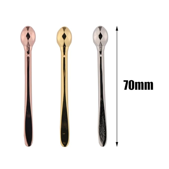 3 Pcs Eye Cream Applicator Wand Sticks Metal Eye Cream Spoon Cosmetics Spoon Applicators Anti-wrinkle Anti-aging Eye Massagers for Girls Women(gold,rose gold,silver)