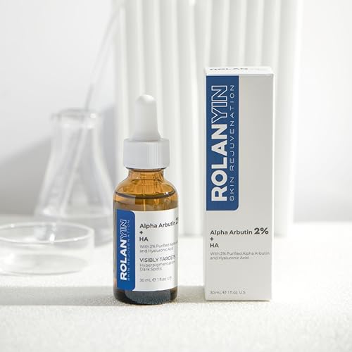 ROLANYIN Alpha Arbutin 2% + HA Facial Serum Reduces Dark Spots Uneven Tone Deep Hydration Anti Aging Skin Repair and Texture Refinement Skin Care