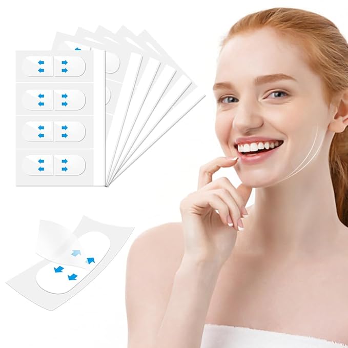 AHANDMAKER 200 Pcs Face Lift Tape Invisible, Face Tape Lifting Invisible, Instant Face Lift Neck Tape Facial Tape for Double Chin Jowls Eyes Wrinkles Sagging Skin