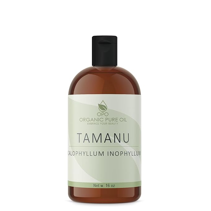 Tamanu Oil - Pure, Uncut, Unrefined, Non-GMO, Cold Pressed, Nut Carrier Oil for Skin, Hair, Nails, Body, Face, DIY, Cosmetic - 16 oz - Hydrating, Moisturizing
