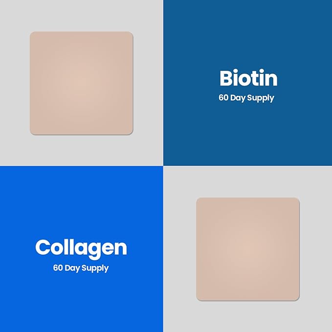 Veru Wellness Hair Skin Nail Duo Lifestyle Patches - Biotin Collagen - Self Adhesive Time Release Topical Patch, 8-10 Hours (60 Day Supply)
