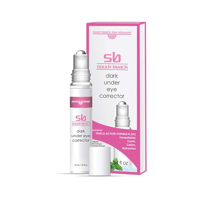 South Beach Dark Under Eye Corrector - Natural Salon Strength Anti Aging Under Eye Cream Treatment - Perfect for Tired Looking Dark Circles, Puffiness, Dark Bags, Dryness - Safe, No Harmful Chemicals