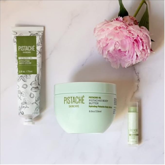 Pistaché Skincare Pistachio Oil Lip Balm + Hydrates + Plumps + Moisturizing and Nourishes + Antioxidant Protection