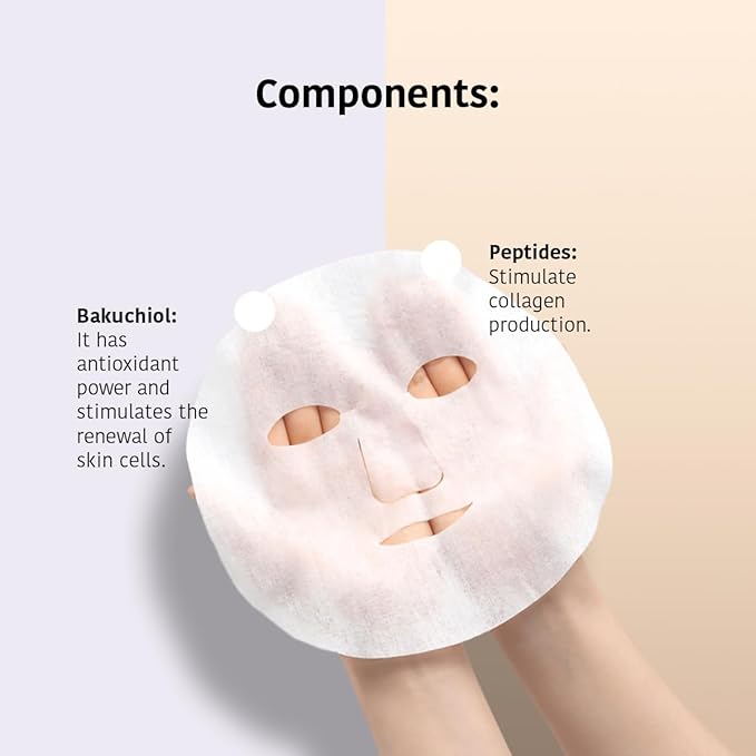 Eye Mask Patches (5 pairs) + Phyto Retinol Face Masks (5 masks) -Skin Care Mask with Bakuchiol & Eye Mask with Caffeine, Niacinamide, Reduces Wrinkles, Baggy Eyes and Puffiness -Total Bundle 10 pieces