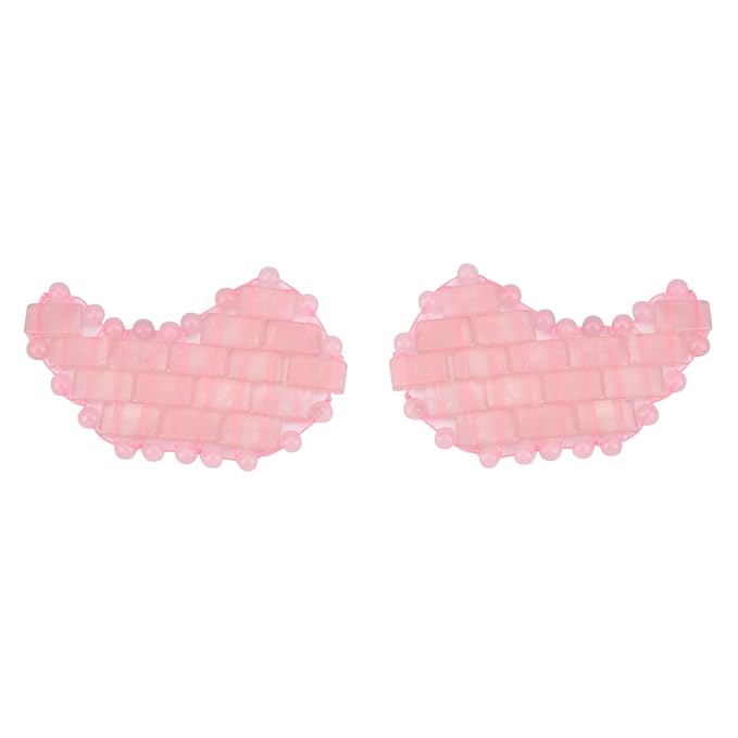 ideayard Rose Quartz Eye Mask, Mini Eye Mask Natural Quartz Mask for Eliminate Wrinkles Puffiness (Rose quartz-A)