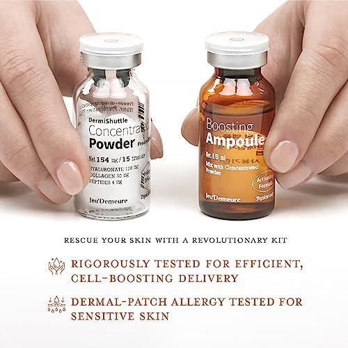 JEU'DEMEURE Instant Face Lift Mini Lifting kit, Korean skin care Serum for Anti-Aging, Microneedling, Collagen, Peptide, Hyaluronic Acid Serum, Skin-Firming, Brightening (Not include microneedle)