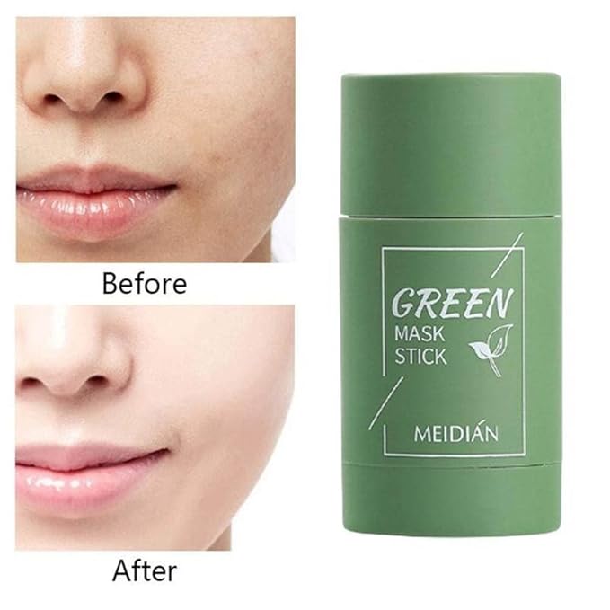 Wutian Green Tea Mask Stick for Face, Purifying Clay Blackhead Remover,Face Moisturizes Oil Control,Deep Clean Pore,Improves Skin,Improves Skin Men Women All Types (Green x 2)