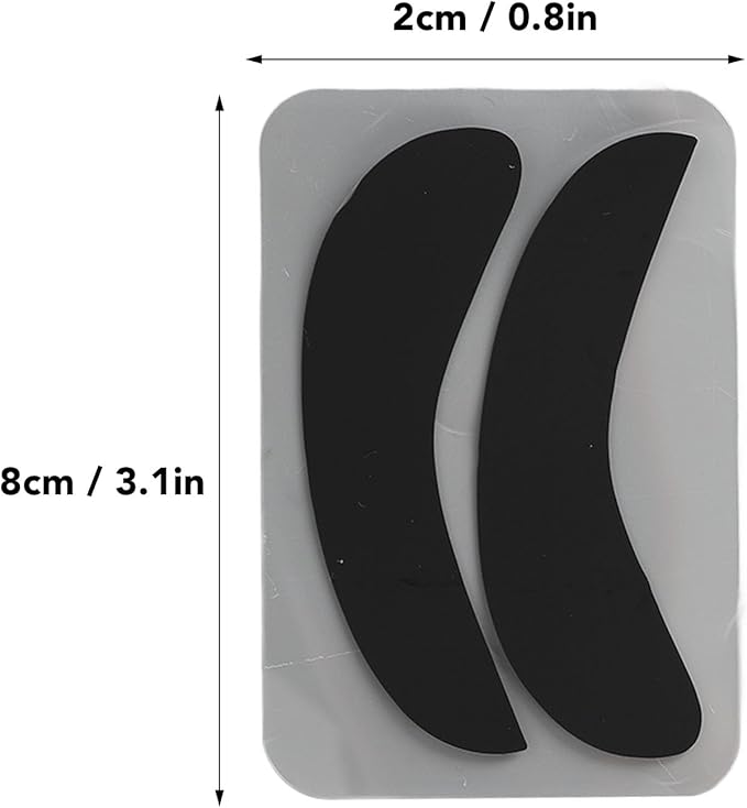 10 Pairs Half Moon Shaped Reusable Under Eye Pads for Eyelash Extension Excellent Silicone Under Eye Pads for Lash Extension with Individually Package (Black)