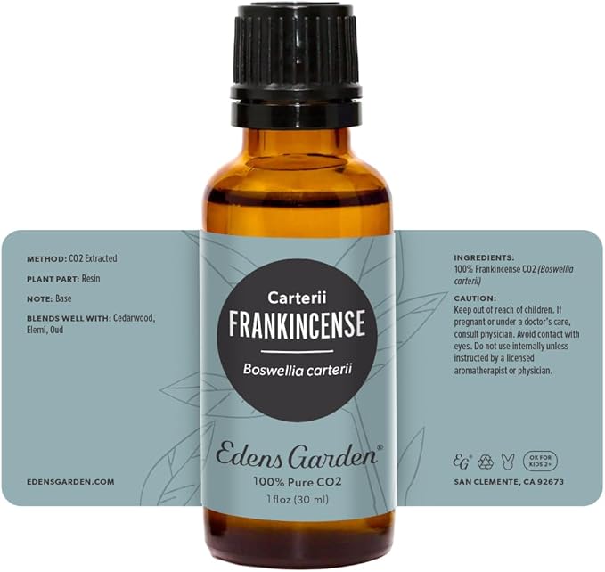 Edens Garden Frankincense CO2 Essential Oil- 100% Pure Premium Grade, Undiluted, Natural, Therapeutic, Aromatherapy, The Best for Diffuser, Skin, Hair, Humidifiers 30 ml (1 fl oz)