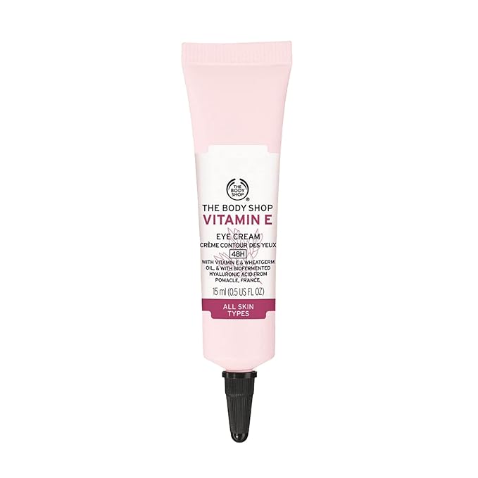 The Body Shop Vitamin E Eye Cream – Reduces the Appearance of Fine Lines – Refreshes & Hydrates – For All Skin Types – Vegan – 0.5 oz
