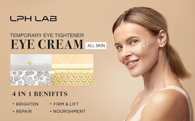 Instant Firm Eye Tightening Cream: Temporary Under Eye Bag Puffiness Removal - Rapid Eyebags Tightener Reducer Treatment for Senior Men and Women, 30mL