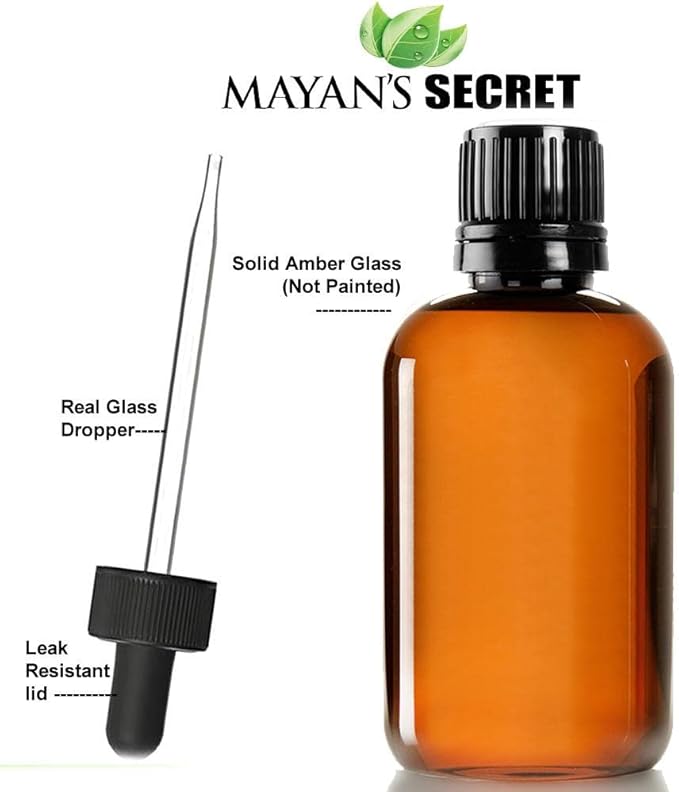 Mayan's Secret USDA Certified Virgin Organic Sesame Seed Oil Unrefined 100% Pure Natural For Skin, Body, Face, and Hair Growth Large 4oz Glass Bottle