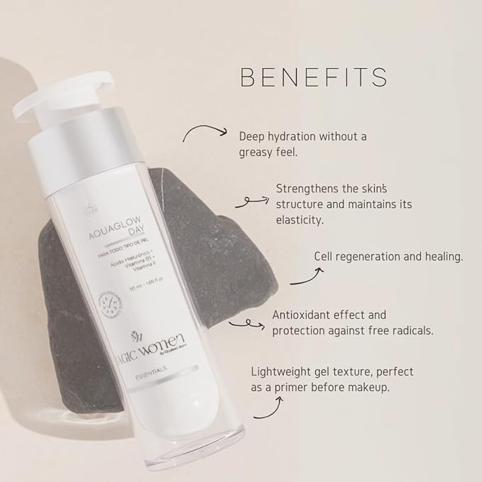 Aqua Glow Gel Cream for Oily & Combination Skin – Hydrating Facial Moisturizer with Hyaluronic Acid, Vitamin B5 & Silanol – Lightweight Face Lotion – 50 ml