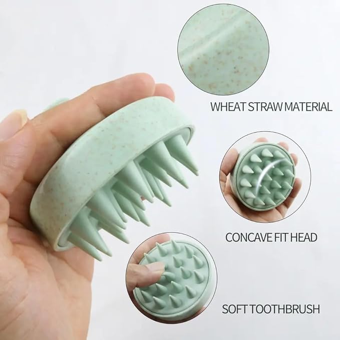 Yobee Scalp Massager - Gentle Head Massager with Soft Silicone Bristles - for Removing Dandruff & Buildup & Promoting Hair Growth - Exfoliator & Stress Relief Scalp Scrubber for All Hair Types