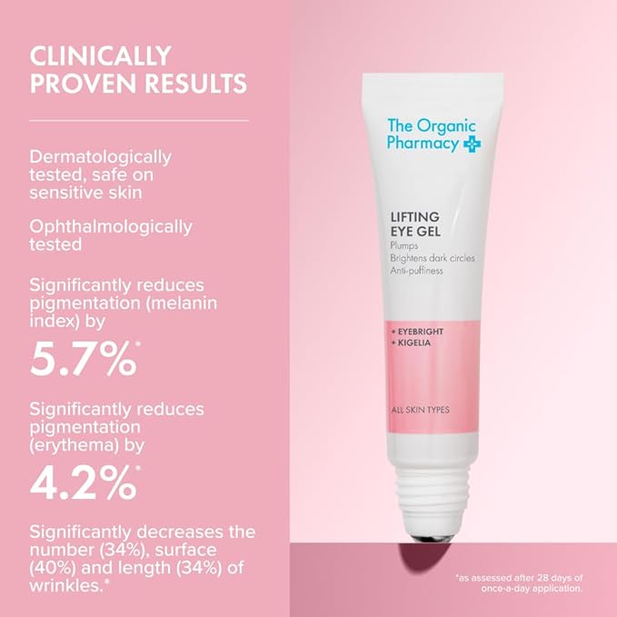 The Organic Pharmacy Lifting Eye Gel, Anti-Puffiness Treatment with Eyebright and Kigelia