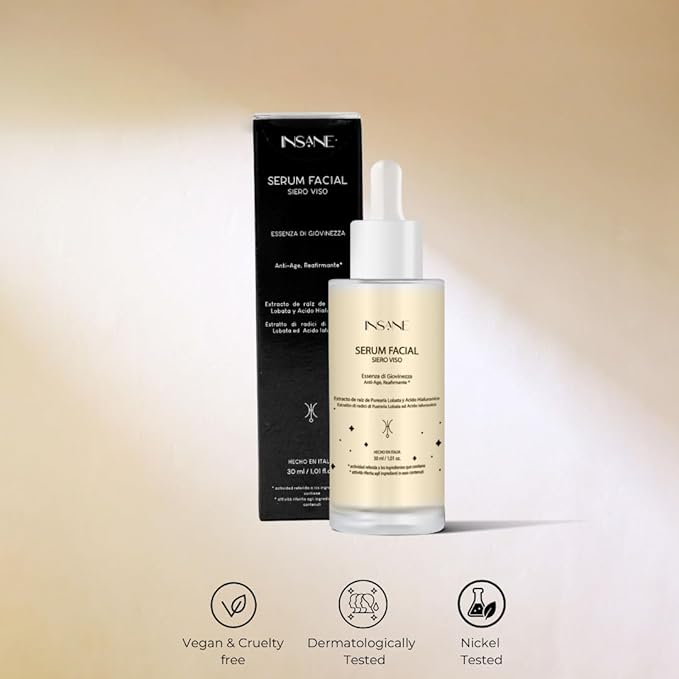 Youth Essence Brightening Face Serum โ Even Skin Tone, Plumping & Anti-Aging โ Hyaluronic Acid + Kudzu & Centella Asiatica โ Radiant, Glow-Boosting Formula. Dermatologically Tested.