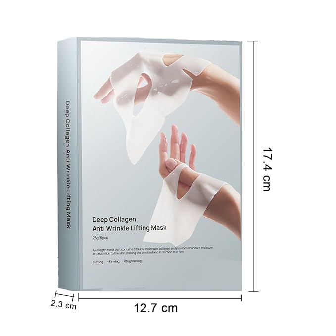 Collagen Face Mask,Deep Collagen Anti-Wrinkle Lifting Overnight Mask,for Lifting,Firming and Moisturizing(5pcs/1box)