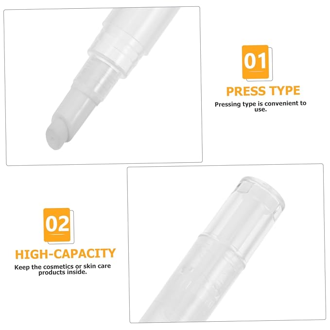 Didiseaon 3pcs Refillable Nail Oil Pen Set 5ML Empty Cuticle Oil Applicator with Tip for Travel and On The Go Nail Care