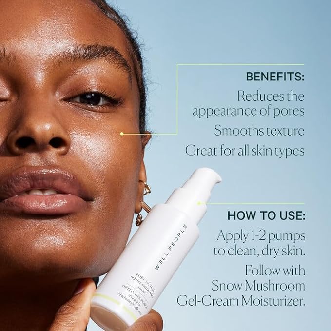 Well People Pore Detox Niacinamide Refining Serum, Purifying Face Serum For Smoothing & Refining Pores, Evens Out Skin Tone, Vegan & Cruelty-free (Pack of 2)