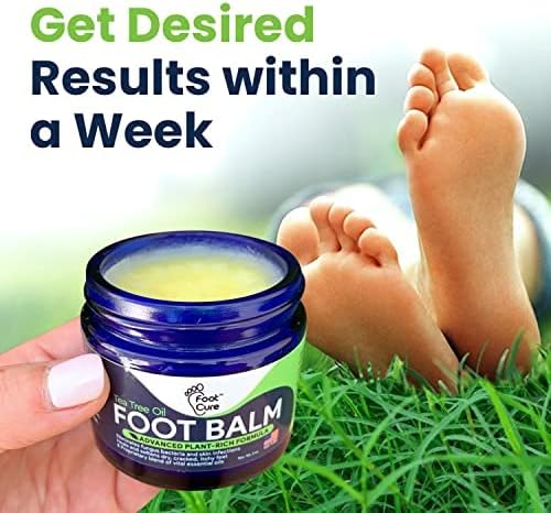Tea Tree Oil Foot Balm - Foot Moisturizer for Dry Cracked Feet - Instantly Hydrates & Soothes Irritated Skin & Athletes Foot - Best Foot Care for Women and Men & Tea Tree Foot Soak, Callus Remover Gel