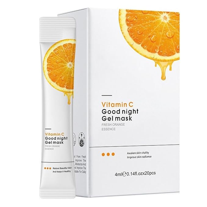 10X Collagen Anti-Aging Sleep Mask โ Active Protein Technology โ Intensive Hydration, Reduces Sagging & Dullness, Skin Care, Smooth & Whitilight, Cruelty-free (20PCS-Vitamin C Jelly Mask)