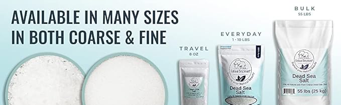 Natural Elephant Dead Sea Bath Salt | 8oz Travel Size | 100% Natural and Pure | Fine Grain | Ideal for Baths and Soaks