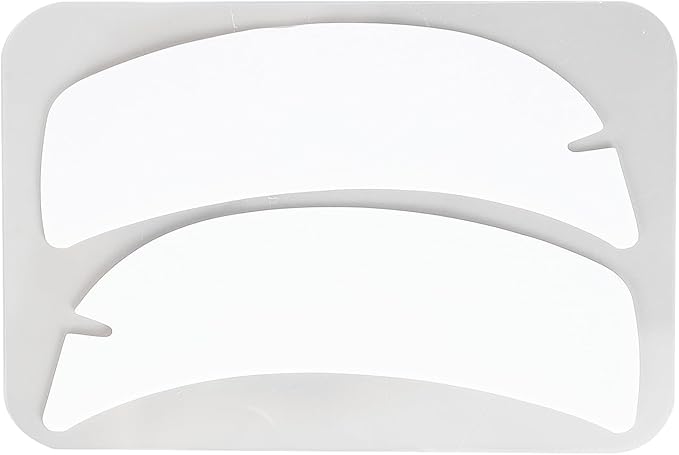 10 Pairs Reusable Silicone Under Eye Gel Pads for Eyelash Extensions, Flexible Notch Design Eyelash Extension Patches for Salons Individuals Schools (White)