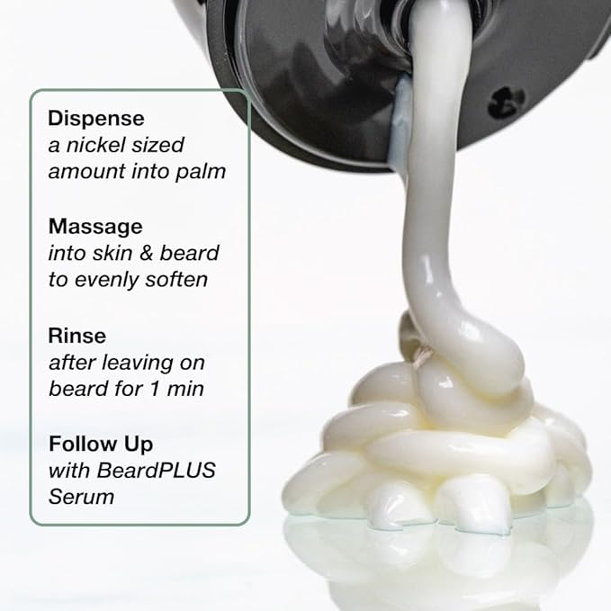 ZEUS BeardPLUS Conditioner for Men, Premium Beard Wash for Enhanced Growth, Thicker & Stronger Facial Hair with Biotin & Caffeine (Made in USA) 6 oz.