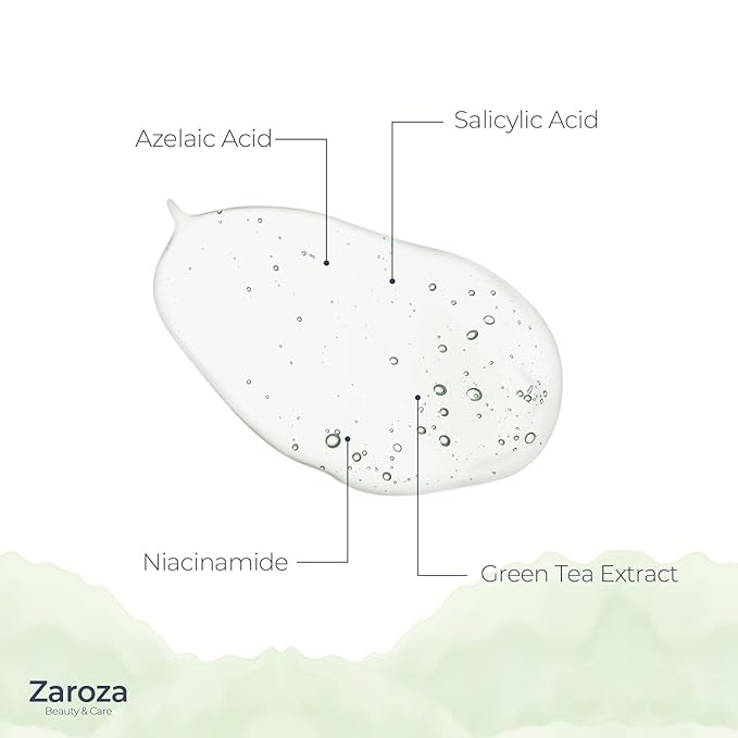 Anti-Acne Serum – Salicylic Acid, Azelaic Acid & Niacinamide Formula – Clears Acne, Fights Breakouts, Balances Oily Skin & Fades Dark Spots – Vegan Face & Body Serum – 1 fl oz