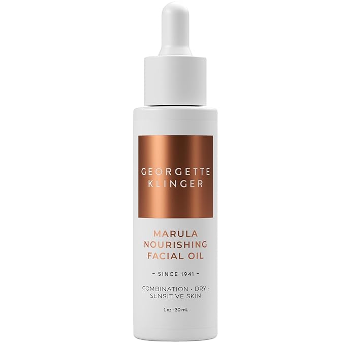 Marula Nourishing Facial Oil - Anti-Aging Serum: Minimize Pores, Diminish Lines, and Wrinkles for Plump Hydrated Skin and Improve Skin Barrier with 10 Natural Oils - 1 oz by Georgette Klinger