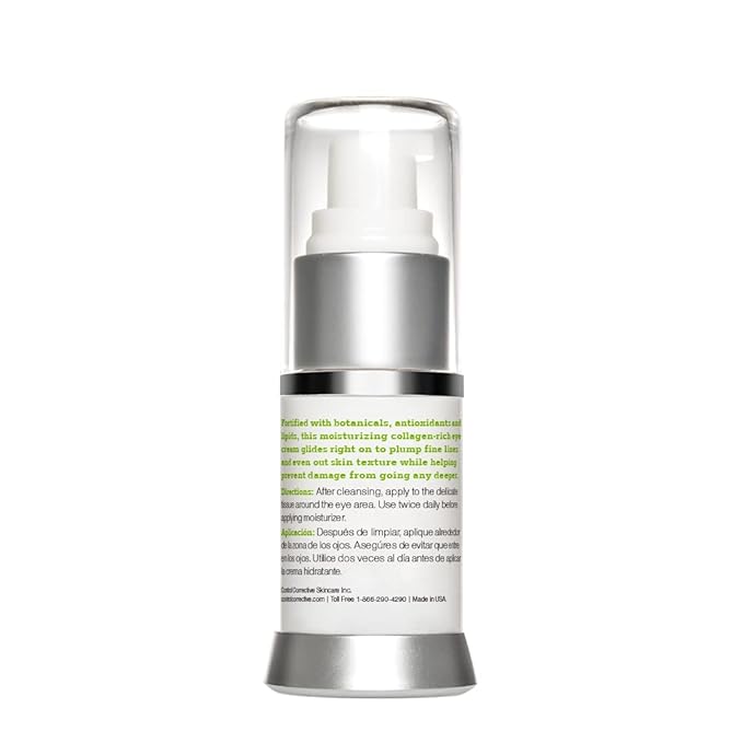 CONTROL CORRECTIVE Collagen Eye Defense, .5 Oz - Soothing & Hydrating Eye Cream, All Skin Types, Lightweight, Elastin, Wheat Germ, Hyaluronic Acid, Skin Brighteners Restore Smoothing To Delicate Areas