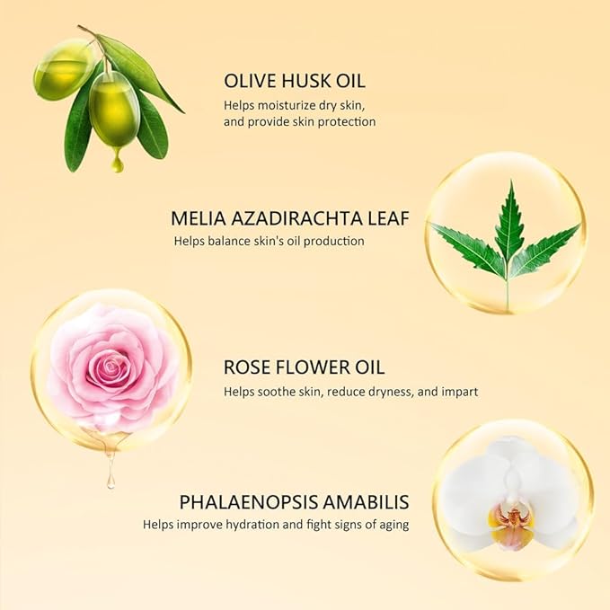 Orchid Hydration Facial Oil, Lightweight Botanical Face Oil for Deep Moisture & Radiance, Plant-Derived, for Dry & Sensitive Skin, 0.51oz