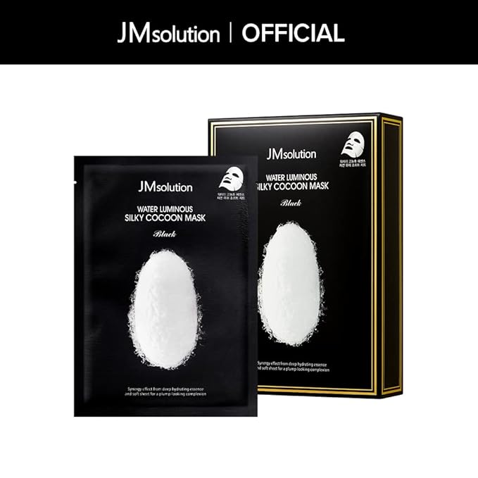JM Solution Marine Luminous Pearl Deep Moisture 3 Step Skin Care Face Mask - Korean Skincare Facial Mask - boosting Brightening Moisturizing-10 Sheets for Dry Skin (Silky Cocoon)