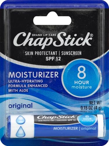 ChapStick Moisturizer Original Lip Balm Tube, SPF 15 and Skin Protectant - 0.15 Oz (Pack of 3)