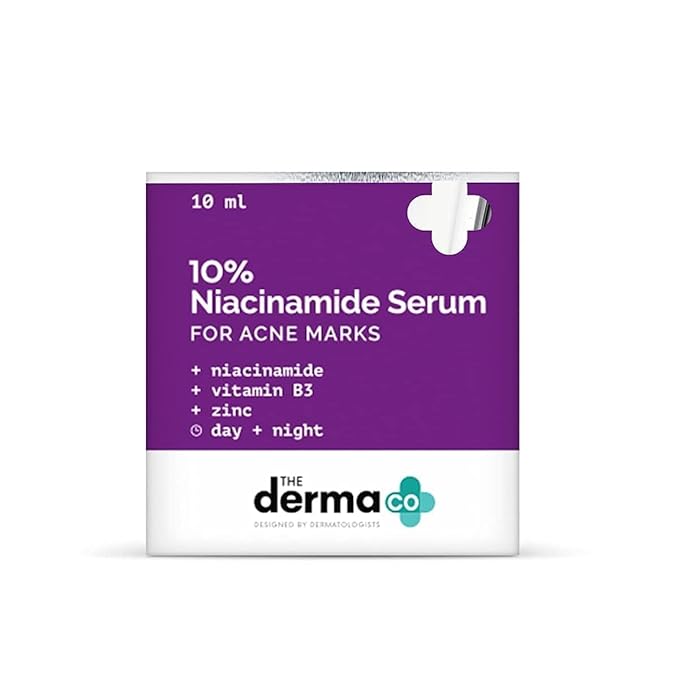 10% Niacinamide Face Serum for Acne Marks | Enriched with Zinc & Vitamin B3 | Lightweight Daily Serum for Clearer Skin | Day & Night Use | 0.33 Fl Oz (10ml)