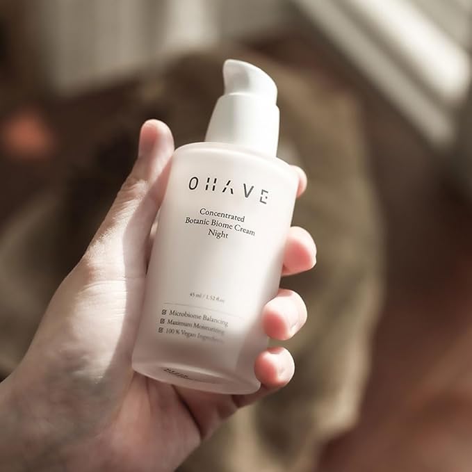 OHAVE Night Cream โ Vegan Formula, Natural Ingredients, Skin Hydration & Firmness Care, Cruelty-Free, Dermatologist Tested - 45ml