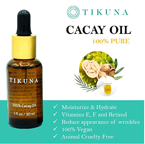 Cacay Oil 100% Pure 1 oz (30 ml), Natural Aging Care Oil for face and hair, rich in Vitamin A, Vitamin E, F and Retinol