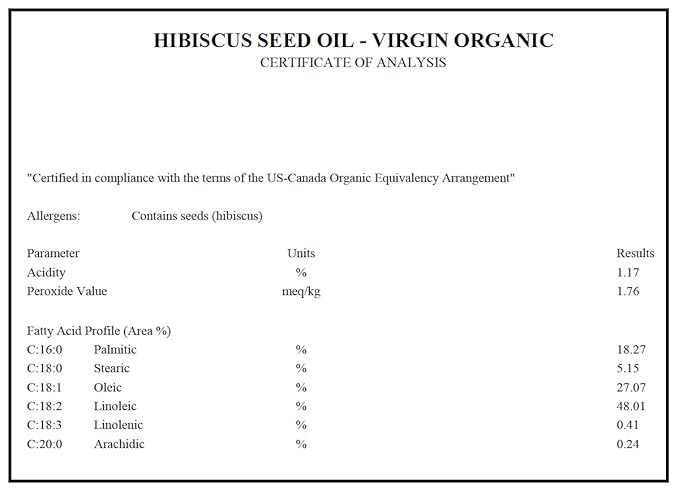 Virgin Organic HIBISCUS SEED OIL | Unrefined Cold Pressed 100 Percent Pure | Large 4 fl oz bottle | All Natural Anti Aging and Hair Growth oil
