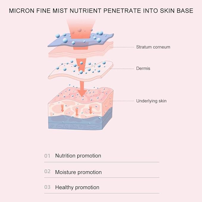 mister Sprayer, 50ml Portable Handheld USB Facial Mister, Facial Steamers for Skin Care, Face Moisturizing, Home, Office, Travel ()