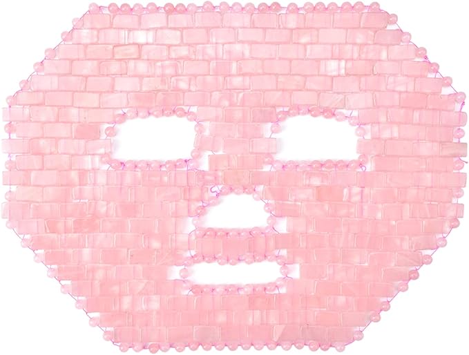 ideayard Rose Quartz Mask|100% All Natural Jade Face Mask|Diminish Puffiness|Soothe Eye Fatigue|Dark Circles Face Caring