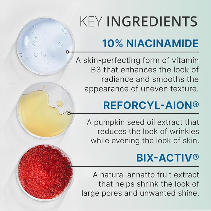 goPure 10% Niacinamide Serum Booster - Redness Reducing Skin Care, Reduces the Look of Skin Discoloration and Large Pores in Soothing Formula with Natural Extracts to Even Skin Tone - 1 fl oz